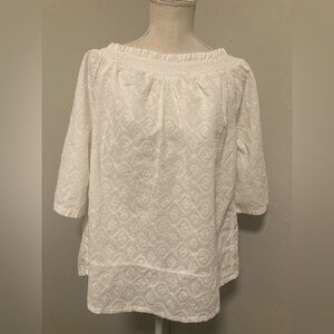 Indigo White  Blouse